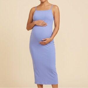 Old Navy Blue Maternity Maxi Bodycon Dress